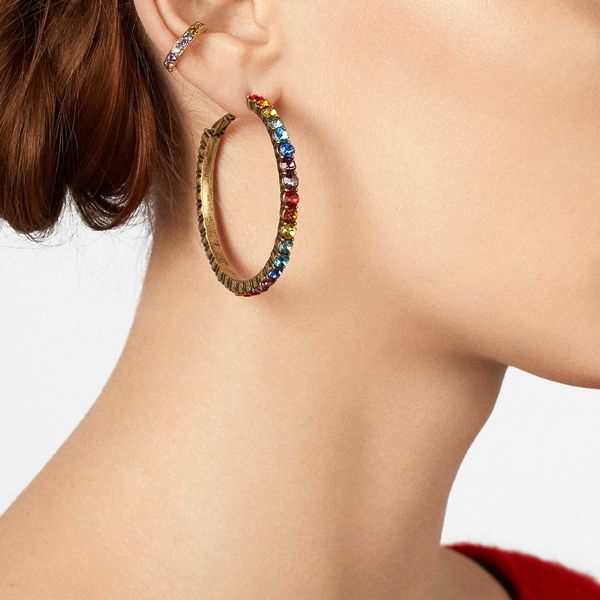 bohomain multicolor glass crystal hoop earrings 2019 korean trendy round shiny statement earring for women jewelry unique design, Golden;silver
bohomain multicolor glass crystal hoop earrings 2019 korean trendy round shiny statement earring for women jewelry unique design, Golden;silver