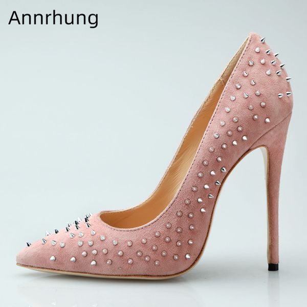 chic rivet decor pumps pink suede shoes woman pointed toe stiletto heel dress shoes studded shallow women new autumn, Black
chic rivet decor pumps pink suede shoes woman pointed toe stiletto heel dress shoes studded shallow women new autumn, Black