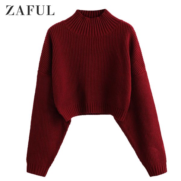 zaful drop shoulder high neck plain sweater short length elastic solid color sweater autumn winter warm women daily pullover2019, White;black
zaful drop shoulder high neck plain sweater short length elastic solid color sweater autumn winter warm women daily pullover2019, White;black