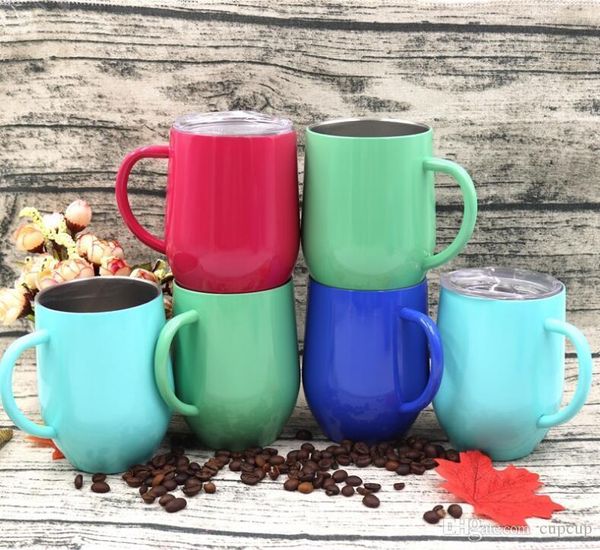 10 цветов с ручкой для яиц с крышкой 12oz чашка из нержавеющей стали черешка вина двустенной из нержавеющей стали с вакуумной изоляцией круж
10 цветов с ручкой для яиц с крышкой 12oz чашка из нержавеющей стали черешка вина двустенной из нержавеющей стали с вакуумной изоляцией круж