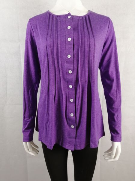 2019 women's round collar long sleeve t-shirt 2019 button women's round collar button long sleeve t-shirt top, White
2019 women's round collar long sleeve t-shirt 2019 button women's round collar button long sleeve t-shirt top, White