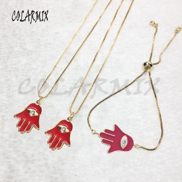 fashion red hand shape charms bracelet necklace fashion jewelry set gift for lady wholesale jewelry 5636, Silver
fashion red hand shape charms bracelet necklace fashion jewelry set gift for lady wholesale jewelry 5636, Silver