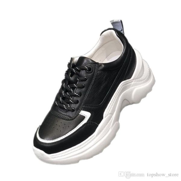women 2019 autumn leather muffin casual women's shoes ins net red sports wind thick white shoes, Black
women 2019 autumn leather muffin casual women's shoes ins net red sports wind thick white shoes, Black