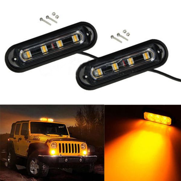 2pcs 4led car truck warning emergency beacon bar strobe flash light hazard amber
2pcs 4led car truck warning emergency beacon bar strobe flash light hazard amber