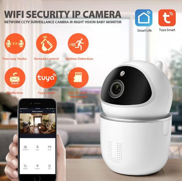 tuya smartlife auto tracking ip camera wifi baby monitor home security ir night vision wireless surveillance cctv, Black;white
tuya smartlife auto tracking ip camera wifi baby monitor home security ir night vision wireless surveillance cctv, Black;white