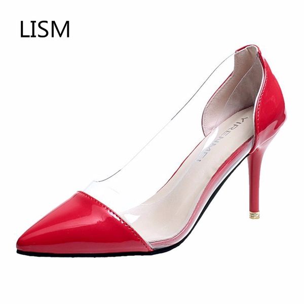 2018 spring new transparent pointed shallow fashion color matching glass women's shoes 6-8cm, Black
2018 spring new transparent pointed shallow fashion color matching glass women's shoes 6-8cm, Black