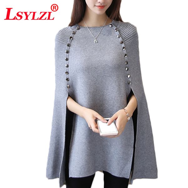 party club women wool cloak shawl button knitting sweater cape winter ponchos loose pullover long knitted jumper q257, White;black
party club women wool cloak shawl button knitting sweater cape winter ponchos loose pullover long knitted jumper q257, White;black