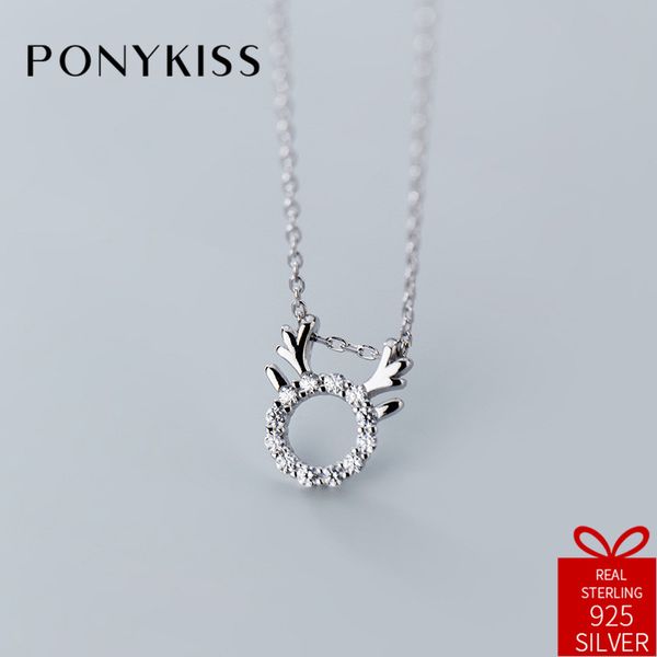 ponykiss romantic 100% 925 sterling silver delicate zircon elk pendant necklace chain women party cute fine accessory chic gift
ponykiss romantic 100% 925 sterling silver delicate zircon elk pendant necklace chain women party cute fine accessory chic gift