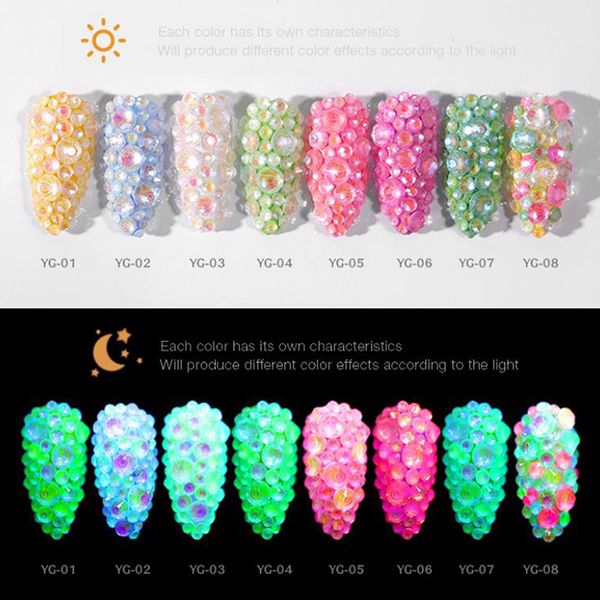 new 3d nail art decorations diy glass flatback fluorescence nail rhinestones, Silver;gold
new 3d nail art decorations diy glass flatback fluorescence nail rhinestones, Silver;gold