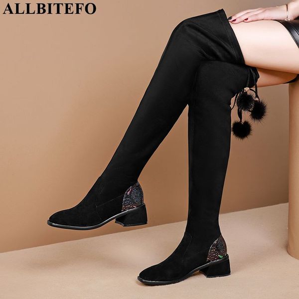 allbitefo elastic flock+sheepskin square toe women boots autumn winter fashion girls boots mink hair ball women knee high, Black
allbitefo elastic flock+sheepskin square toe women boots autumn winter fashion girls boots mink hair ball women knee high, Black