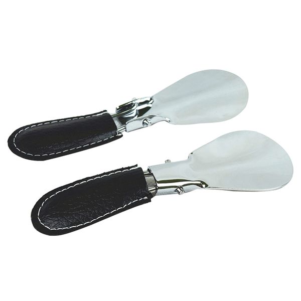 mini useful adjustable handle flexible leather case foldable professional meta shoe horn easy carry stainless steel accessories, White;pink
mini useful adjustable handle flexible leather case foldable professional meta shoe horn easy carry stainless steel accessories, White;pink
