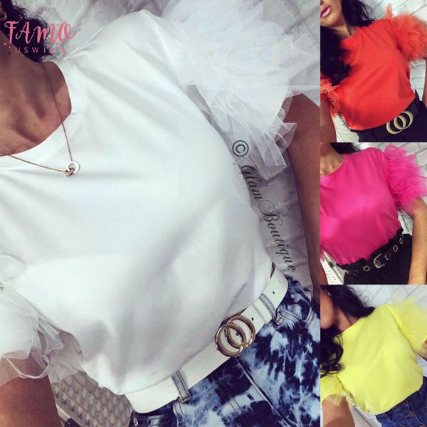 women boho summer mesh tulle beach ruffle puff short sleeve t shirt lady loose casual crop evening party fashion shirt new, White
women boho summer mesh tulle beach ruffle puff short sleeve t shirt lady loose casual crop evening party fashion shirt new, White