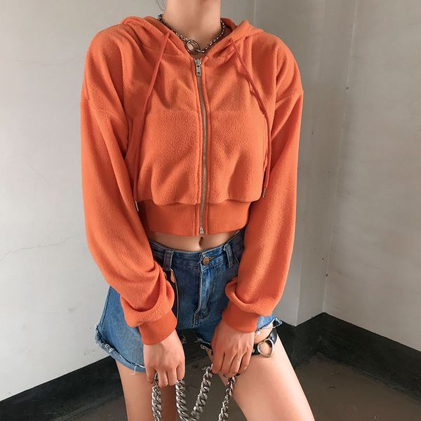 hiawatha autumn new hoodies crop women orange hooded coat fashion long sleeve zipper sweatshirt xc7788w08, Black
hiawatha autumn new hoodies crop women orange hooded coat fashion long sleeve zipper sweatshirt xc7788w08, Black