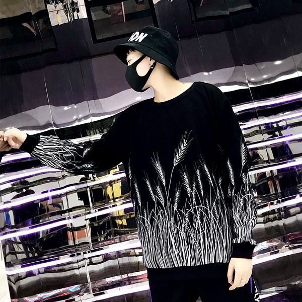 бренд spring tide новой корейской печати футболки guochao модули catcher хип-хоп мужчины с длинными рукавами свитер над огнем, Black
бренд spring tide новой корейской печати футболки guochao модули catcher хип-хоп мужчины с длинными рукавами свитер над огнем, Black