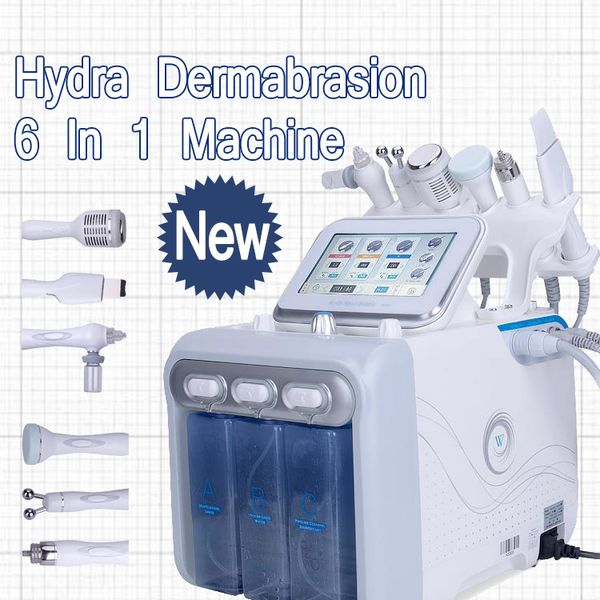 

6 in 1 hydrafacial dermabra ion machine water oxygen jet peel hydra kin crubber facial beauty deep clean ing rf face lifting cold hammer