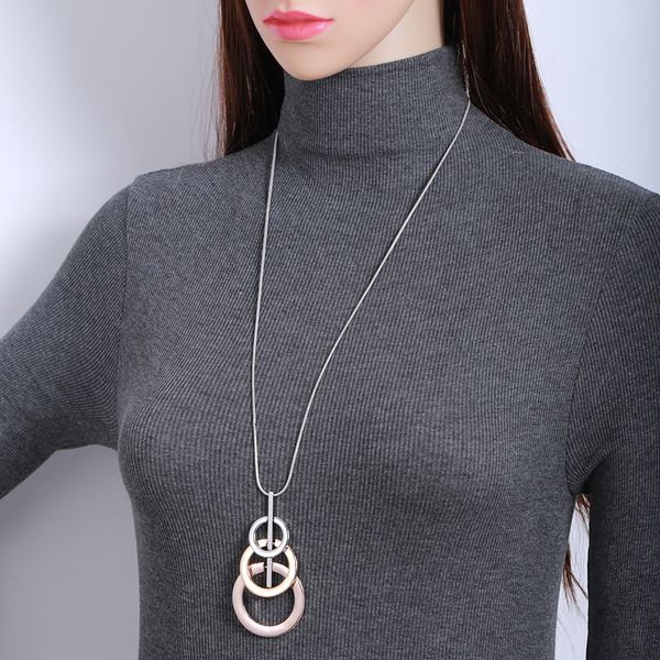 3 circles designer pendant necklace mix colour long sweater chain maxi necklaces jewelry for women gifts pendants statement joyeria kolye, Silver
3 circles designer pendant necklace mix colour long sweater chain maxi necklaces jewelry for women gifts pendants statement joyeria kolye, Silver