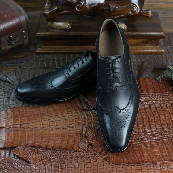 british style italy brogue shoes baroque carved goodyear hand-made shoes business formal wear genuine leather, Black
british style italy brogue shoes baroque carved goodyear hand-made shoes business formal wear genuine leather, Black