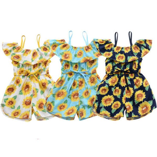 

Cute Girls Rompers Summer Ruffle Short Sleeve Floral Girls Jumpsuit Baby Sunsuit Newborn Playsuit Toddler Infant Clothing
