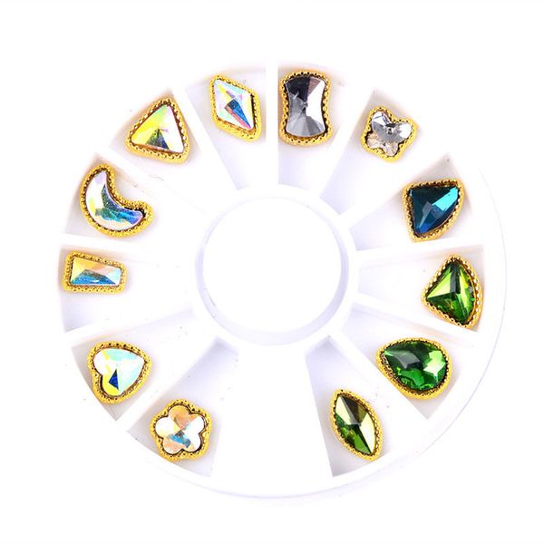 symphony ab glitter 12 designs alloy nail art wheel 3d rhinestone diy beauty nail jewelry decorations charms diamond 1 box, Silver;gold
symphony ab glitter 12 designs alloy nail art wheel 3d rhinestone diy beauty nail jewelry decorations charms diamond 1 box, Silver;gold