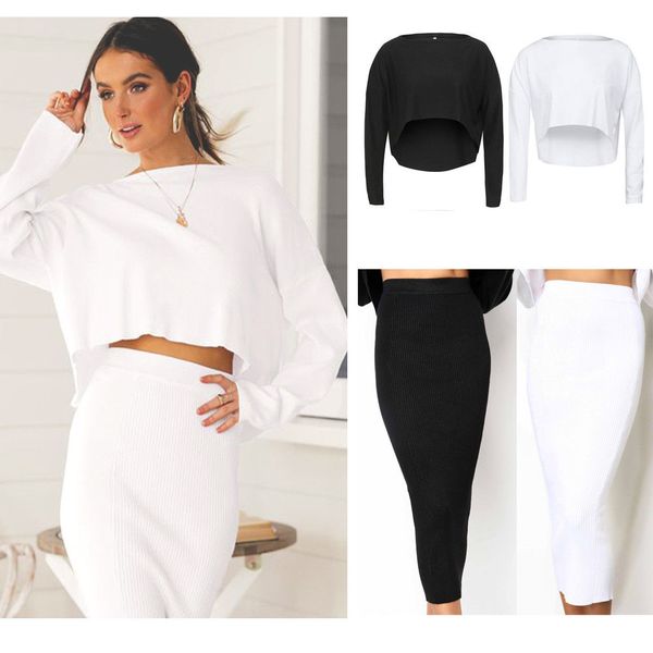 new arrival women batwing long sleeve crop slim sheath long skirts fashion female party clubwear casual solid clothes, Black
new arrival women batwing long sleeve crop slim sheath long skirts fashion female party clubwear casual solid clothes, Black