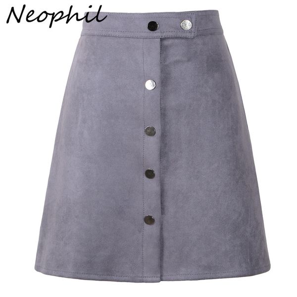neophil 2019 winter women suede button mini vintage style a line skirts high waist black wrap ladies short skirt tutu saia s1001
neophil 2019 winter women suede button mini vintage style a line skirts high waist black wrap ladies short skirt tutu saia s1001
