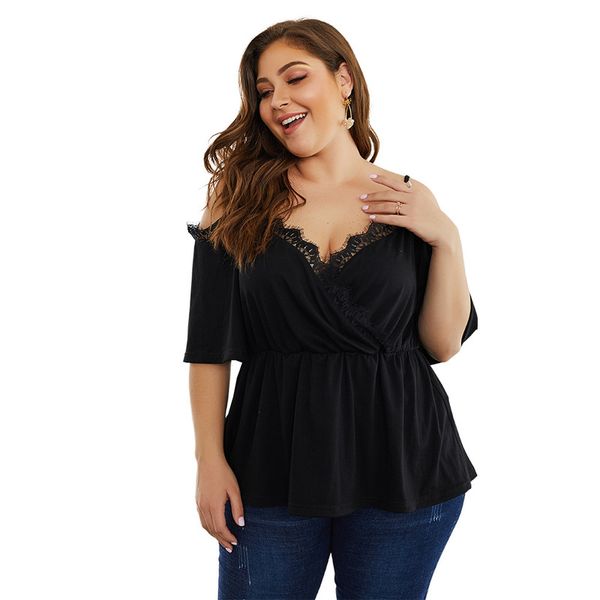 the new black ultra-thin t-shirt with lace bodice with condole belt is popular in europe and america in the summer of 2020, White
the new black ultra-thin t-shirt with lace bodice with condole belt is popular in europe and america in the summer of 2020, White