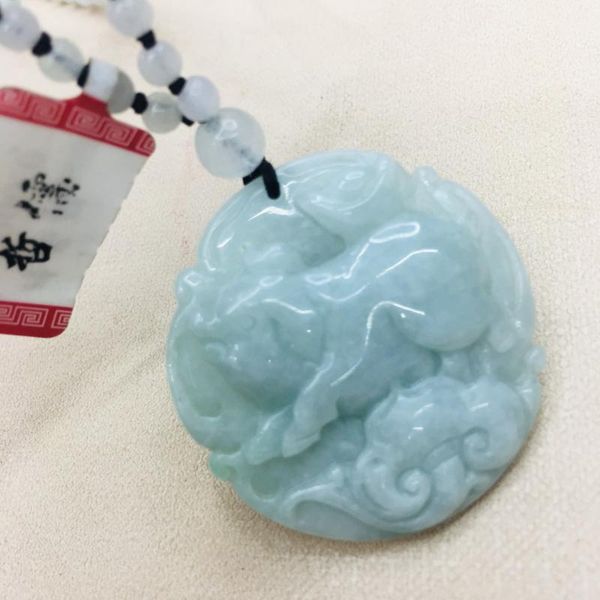 pure natural emerald jade hand-carved light green pig zodiac pendant three-color jade necklace necklace sweater chain, Silver
pure natural emerald jade hand-carved light green pig zodiac pendant three-color jade necklace necklace sweater chain, Silver