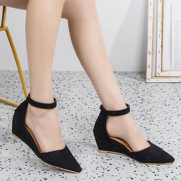 leopard women wedge ankle strap pumps zip suede pointed toe shallow ladies shoes summer two piece casual fashion high heel, Black
leopard women wedge ankle strap pumps zip suede pointed toe shallow ladies shoes summer two piece casual fashion high heel, Black