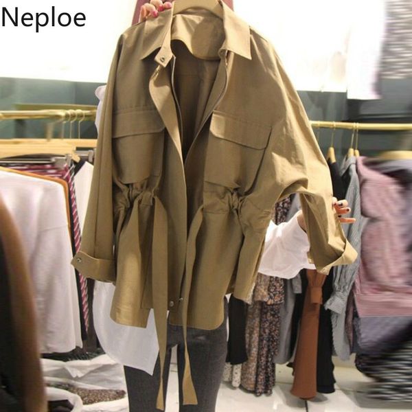 neploe korean 2019 spring jackets women pocket zipper lace up jacket coat fashion long sleeve windbreaker solid thin outwear, Black;brown
neploe korean 2019 spring jackets women pocket zipper lace up jacket coat fashion long sleeve windbreaker solid thin outwear, Black;brown