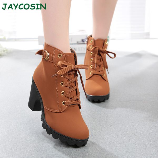 jaycosin shoes woman fashion lace up ankle boots ladies girl winter buckle women boots high heel botas mujer invierno 2019 10087, Black
jaycosin shoes woman fashion lace up ankle boots ladies girl winter buckle women boots high heel botas mujer invierno 2019 10087, Black