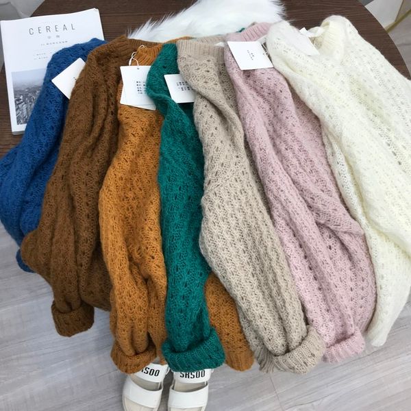 casual hollow out mohair pullover knitted women 2019 autumn winter loose o-neck long sleeve knitted sweater solid female jumper, White;black
casual hollow out mohair pullover knitted women 2019 autumn winter loose o-neck long sleeve knitted sweater solid female jumper, White;black