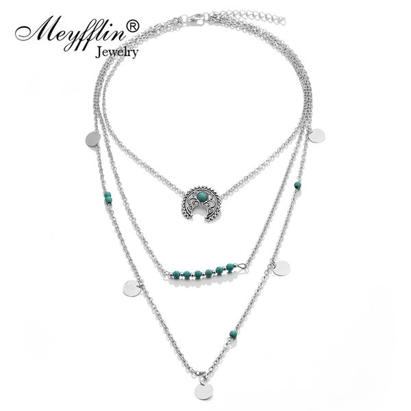 meyfflin bohemia collier femme 2018 boho mulatilayer chains choker necklace statement jewelry for women fashion ethnic accessory, Golden;silver
meyfflin bohemia collier femme 2018 boho mulatilayer chains choker necklace statement jewelry for women fashion ethnic accessory, Golden;silver