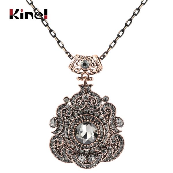kinel bohemia ethnic necklace for women antique gold gray crystal statement pendant necklace vintage jewelry 2018 new style, Silver
kinel bohemia ethnic necklace for women antique gold gray crystal statement pendant necklace vintage jewelry 2018 new style, Silver