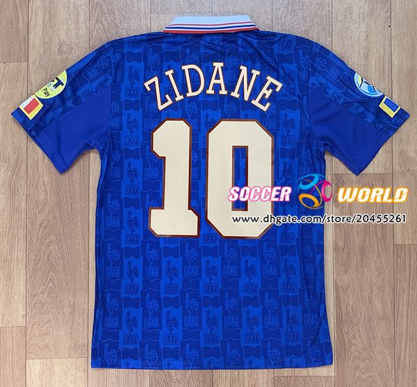 retro 1996 france soccer jerseys 96 france home zidane djorkaeff trezeguet uniforms 1996 football shirt size s-xxl, Black;yellow
retro 1996 france soccer jerseys 96 france home zidane djorkaeff trezeguet uniforms 1996 football shirt size s-xxl, Black;yellow
