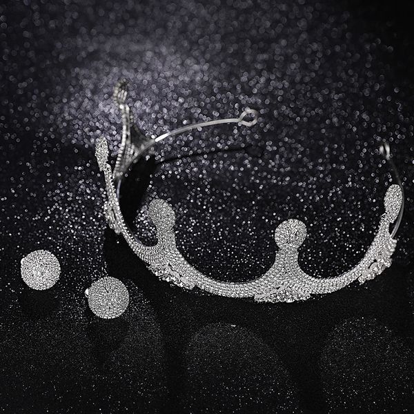 sparkling water drop crystal tiaras and round earrings for women wedding hair decorations bridal crowns rhinestone jewelry cr108, Golden;white
sparkling water drop crystal tiaras and round earrings for women wedding hair decorations bridal crowns rhinestone jewelry cr108, Golden;white