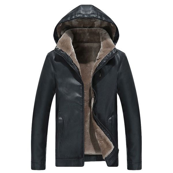 jacket men winter coat mens clothing fashion hoodie pure color cashmere thickening leather coat streetwear jacket #0712, Black;brown
jacket men winter coat mens clothing fashion hoodie pure color cashmere thickening leather coat streetwear jacket #0712, Black;brown