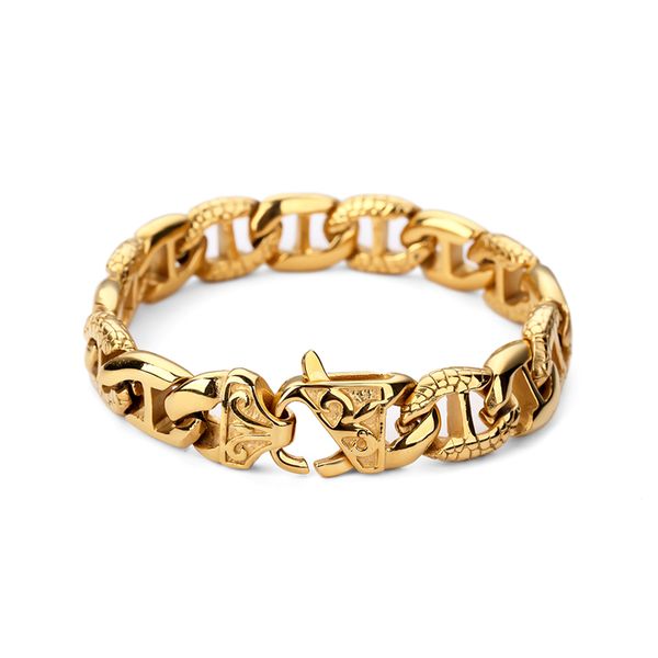 men bracelet silver color / gold color vintage 316l stainless steel bracelet & bangle wrist band hand chain jewelry hip hop, Golden;silver
men bracelet silver color / gold color vintage 316l stainless steel bracelet & bangle wrist band hand chain jewelry hip hop, Golden;silver