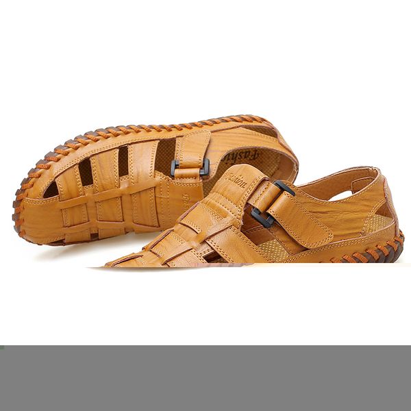 male genuine leather shoes men's summer sandals fashion outdoor footwear man casual leisure sandalias hombres plus size 13, Black
male genuine leather shoes men's summer sandals fashion outdoor footwear man casual leisure sandalias hombres plus size 13, Black