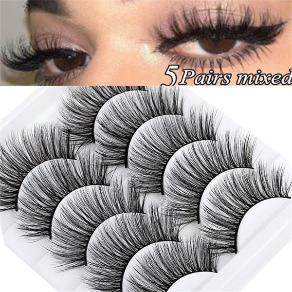 5 pairs 5d mink eyelashes natural false eyelashes lashes soft fake extension makeup wholesale
5 pairs 5d mink eyelashes natural false eyelashes lashes soft fake extension makeup wholesale