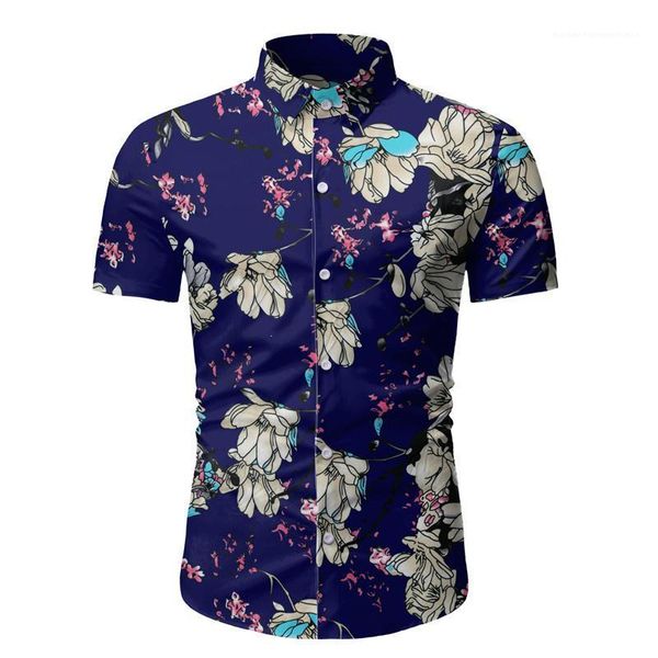 slim single breasted short sleeve mens shirts casual males clothing floral print mens designer shirts fashion, White;black
slim single breasted short sleeve mens shirts casual males clothing floral print mens designer shirts fashion, White;black