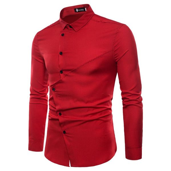 wish european and american men's tailoring personalized fashion irregular long-sleeved shirt placket dc76-p25, White;black
wish european and american men's tailoring personalized fashion irregular long-sleeved shirt placket dc76-p25, White;black