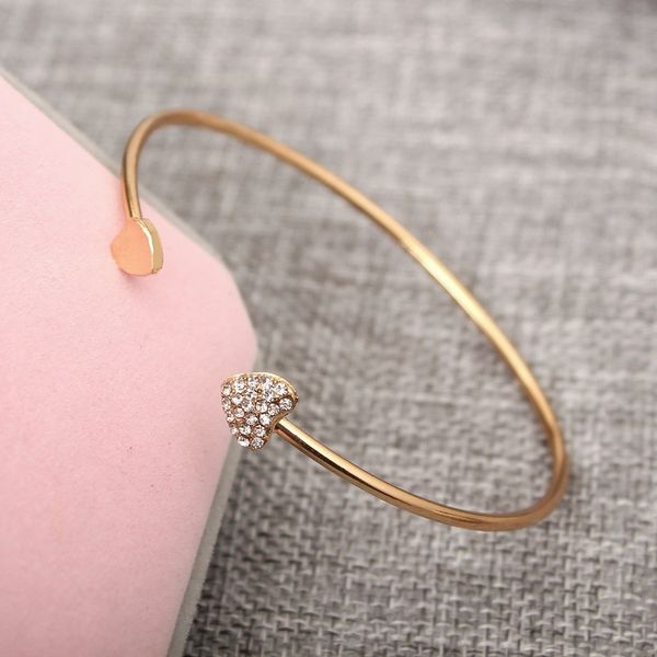 heart - shaped crystal heart open bracelet gold - plated bangle double heart bracelet wholesale ing, Black
heart - shaped crystal heart open bracelet gold - plated bangle double heart bracelet wholesale ing, Black