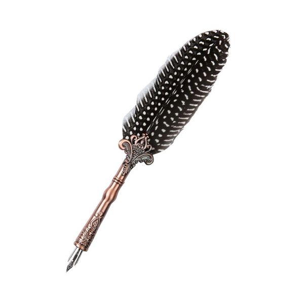 creative craft vintage feather pen vintage engraved metal felt pen signature gift natural pattern feather set gift box, Black;red
creative craft vintage feather pen vintage engraved metal felt pen signature gift natural pattern feather set gift box, Black;red