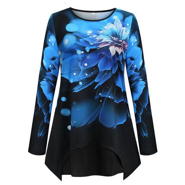 shirt women spring summer printing blouse long sleeve casual hem irregularity female fashion shirt plus size, White
shirt women spring summer printing blouse long sleeve casual hem irregularity female fashion shirt plus size, White