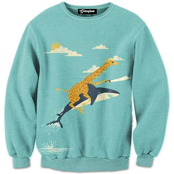 жираф пират crewneck хип-хоп hoodiessweatshirt, Black