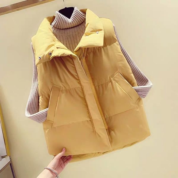 mumuzi 2019 women vest winter cotton vest coat women solid color xl female sleeveless jacket waistcoats, Black;white
mumuzi 2019 women vest winter cotton vest coat women solid color xl female sleeveless jacket waistcoats, Black;white