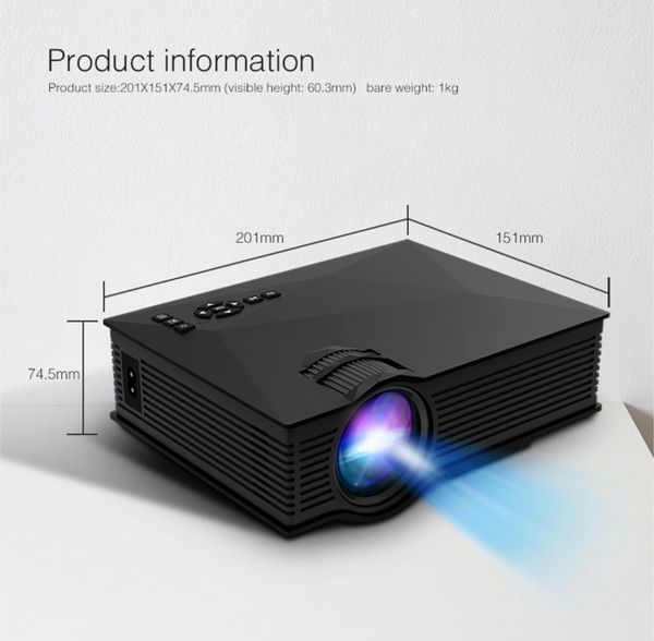 Mini LED Projector 1080P HD LCD Projectors UC68 Portable Multi-Media Player Unic Wifi Wireless DLNA Miracast Display Home Theater HDMI Andro
Mini LED Projector 1080P HD LCD Projectors UC68 Portable Multi-Media Player Unic Wifi Wireless DLNA Miracast Display Home Theater HDMI Andro