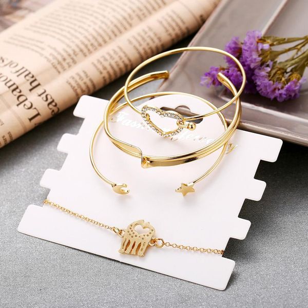 4 pcs/set women fashion hollow out rhinestone casual, street, party, club, etc round heart shape bracelet gift, Black
4 pcs/set women fashion hollow out rhinestone casual, street, party, club, etc round heart shape bracelet gift, Black