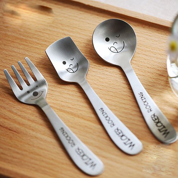 children flatware sets stainless steel smile pattern cutlery set cute baby tableware fork spoon sets cartoon fork set 3 pcs per set
children flatware sets stainless steel smile pattern cutlery set cute baby tableware fork spoon sets cartoon fork set 3 pcs per set