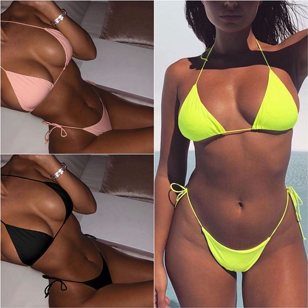 women solid bandage bikini backless high waist beachwear push up low cut swimwear bathing suit, White;black
women solid bandage bikini backless high waist beachwear push up low cut swimwear bathing suit, White;black
